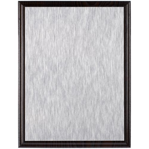 Плакетка Plaque, большая, венге с серебристым шильдом - фото