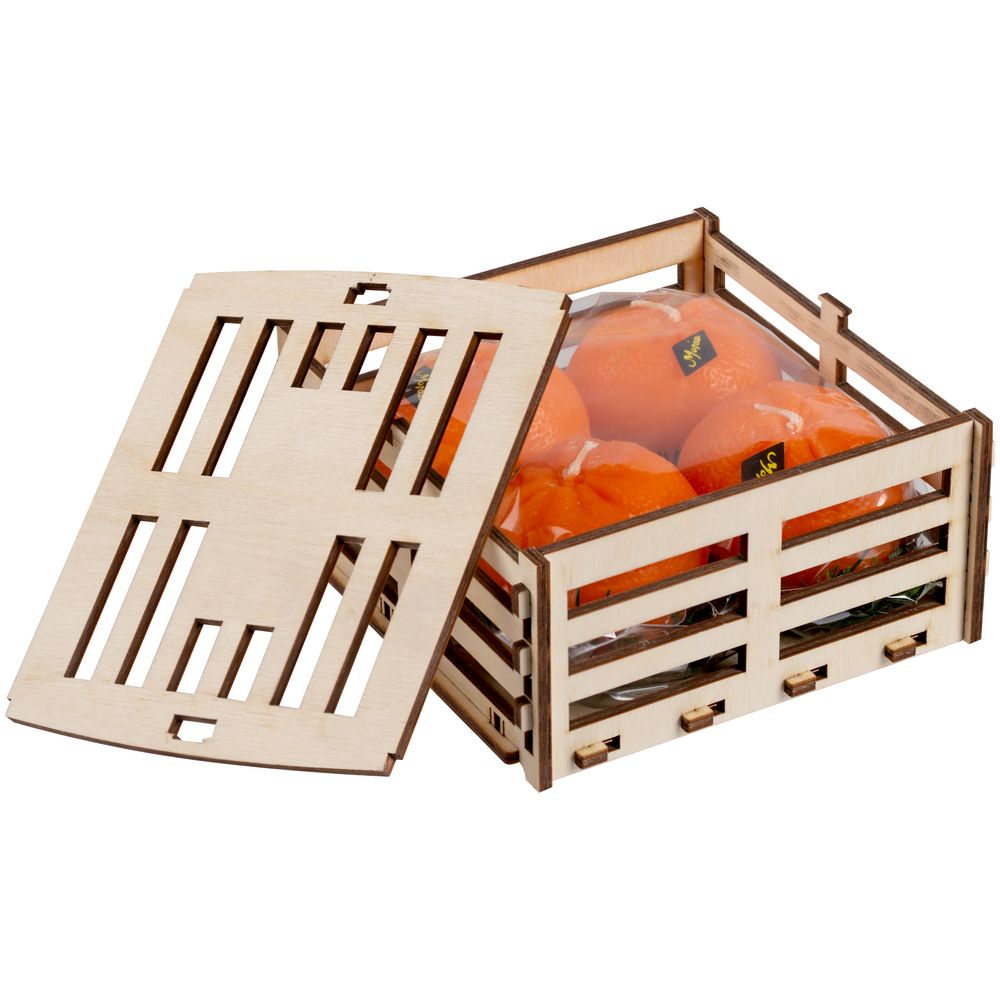 Свеча «Ящик мандаринов» - фото