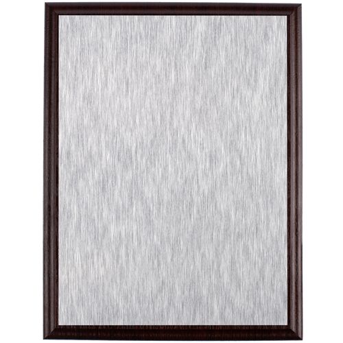 Плакетка Plaque, большая, вишня c серебристым шильдом - фото