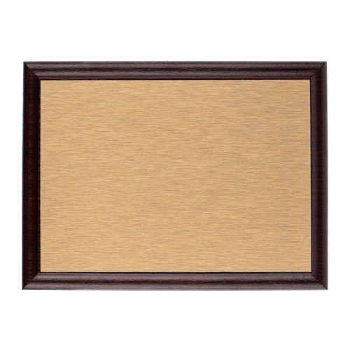 Плакетка Plaque, малая, вишня с золотистым шильдом - фото