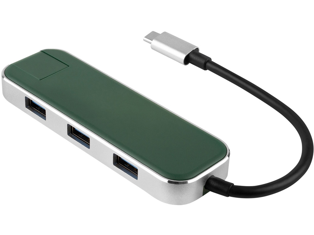 Хаб USB Rombica Type-C Chronos Green - фото