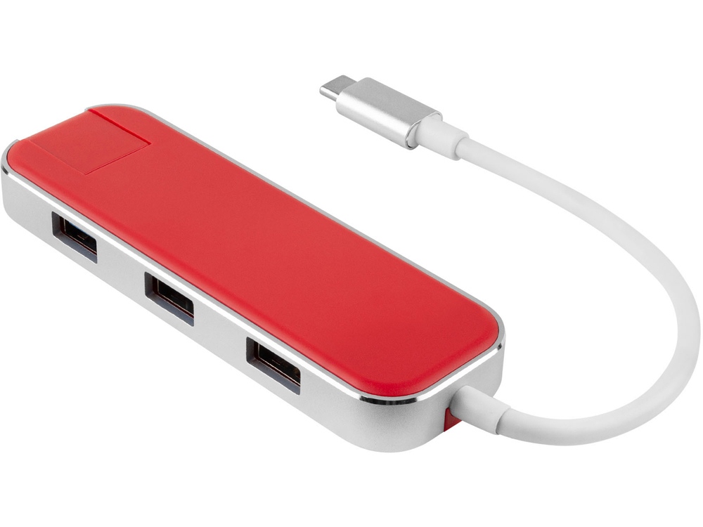Хаб USB Rombica Type-C Chronos Red - фото